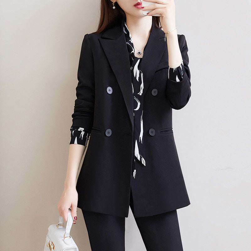 Kvinder Elegant Dobbeltknappet Blazer Stilla