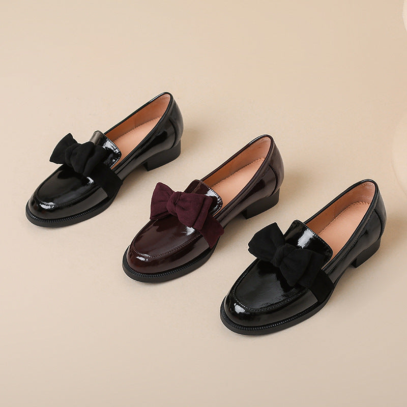 Femme Elegante Sløjfe-pyntede Loafers Stilla