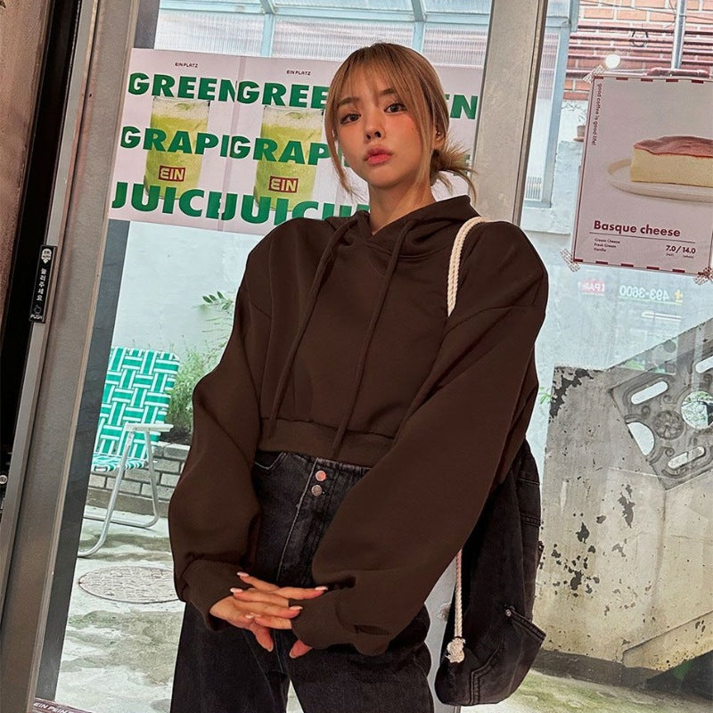 Kvindernes cropped hoodie med oversized pasform Stilla