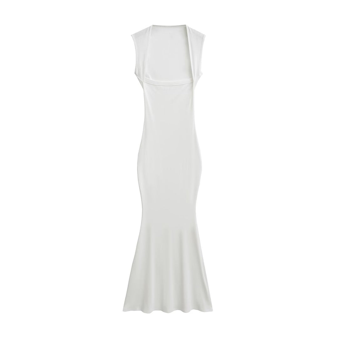 Femme Korte ærmer Rib Maxi kjole Stilla