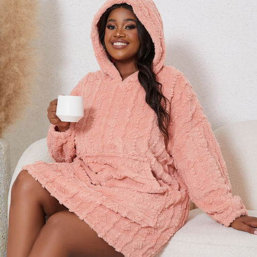 Dame Hygge Hoodie-nederdel med praktiske lommer Stilla