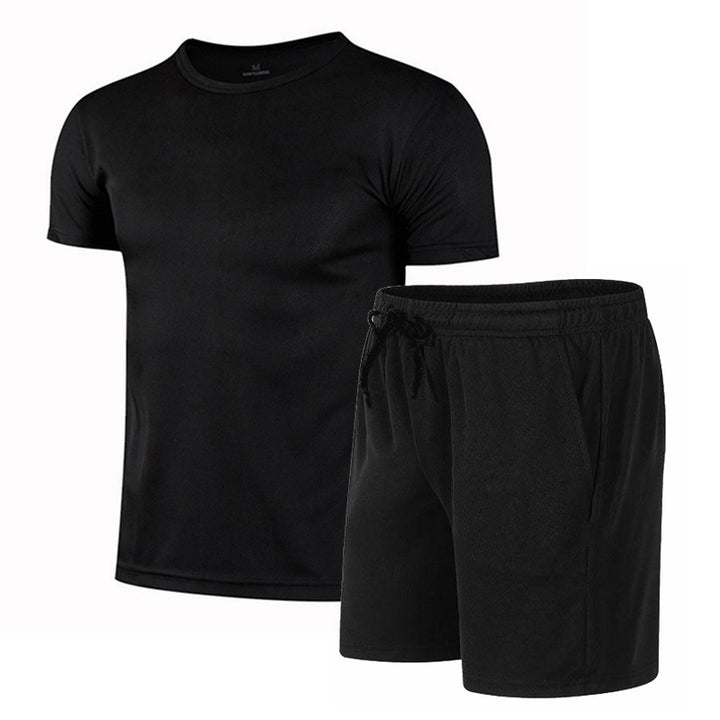 Herrer sporty funktionelt sæt med T-shirt og shorts Stilla