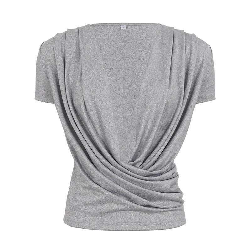 Dame figursyet top med drapering Skovae