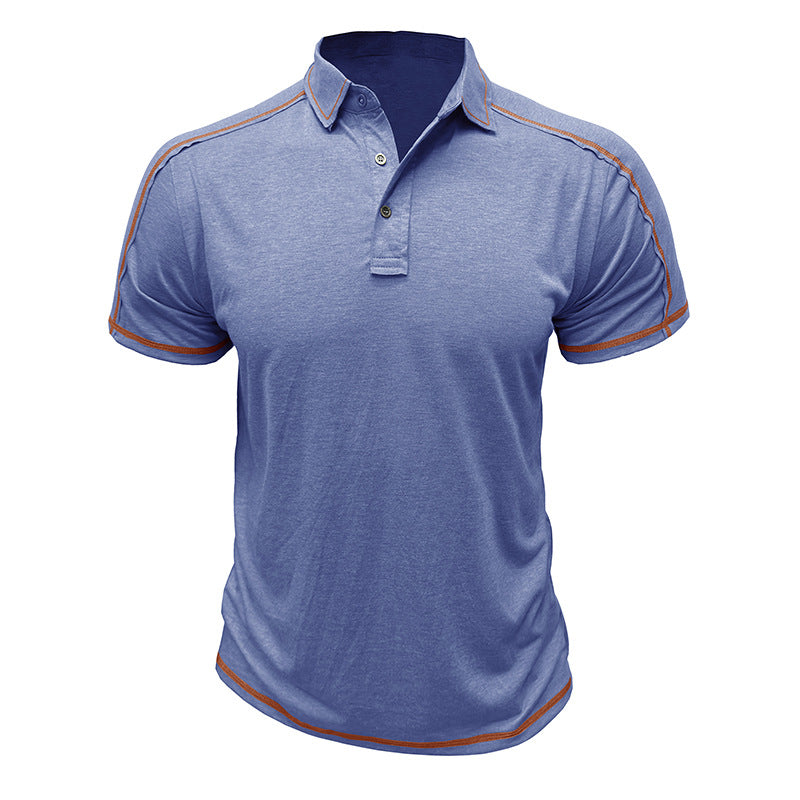 Herrer polo shirt med moderne kontrastsømme og åndbart stof Stilla