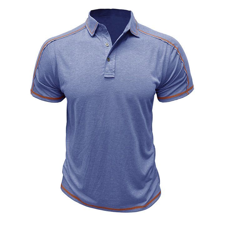 Herrer polo shirt med moderne kontrastsømme og åndbart stof Stilla
