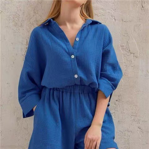 Dame Komfortabel Kort Pyjama Stilla
