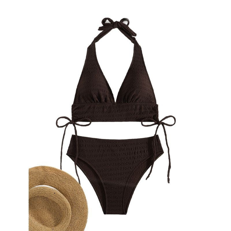 Dame Smocked Trekant Bikini Sæt Stilla