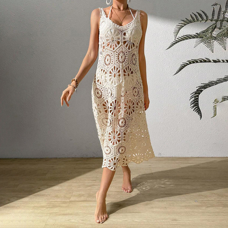 Damehækle kjole med florale mønstre og let schnit Stilla
