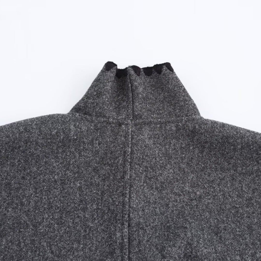 Femme Oversized Behagelig Viklejacket med Bælte og Lommer Stilla