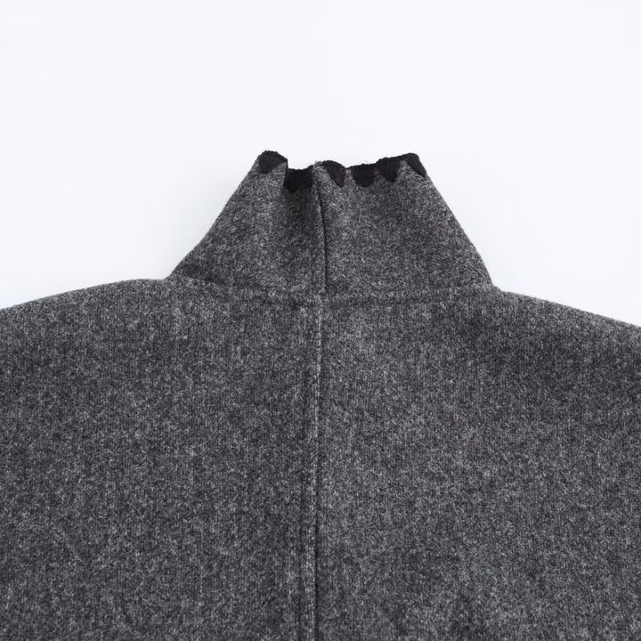 Femme Oversized Behagelig Viklejacket med Bælte og Lommer Stilla