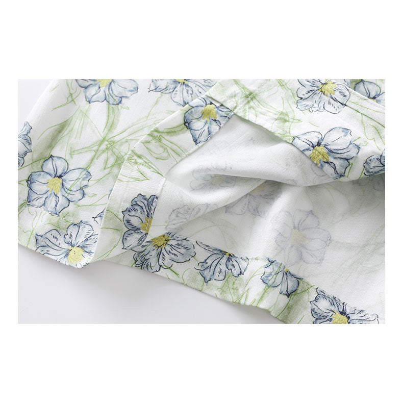 Dame kortærmet pyjamas sæt med elegant floral design og komfortabel pasform Stilla