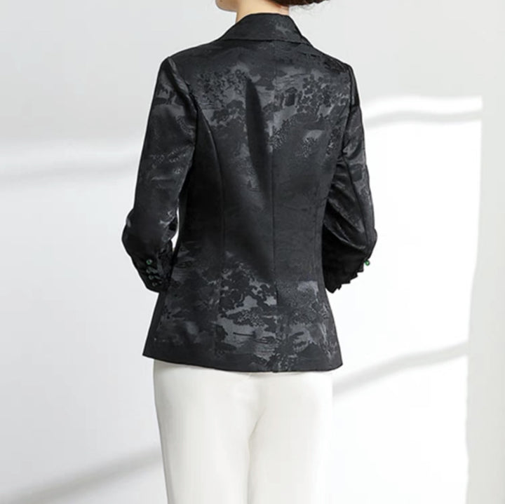Dame elegant satin blazer i moderne design Stilla