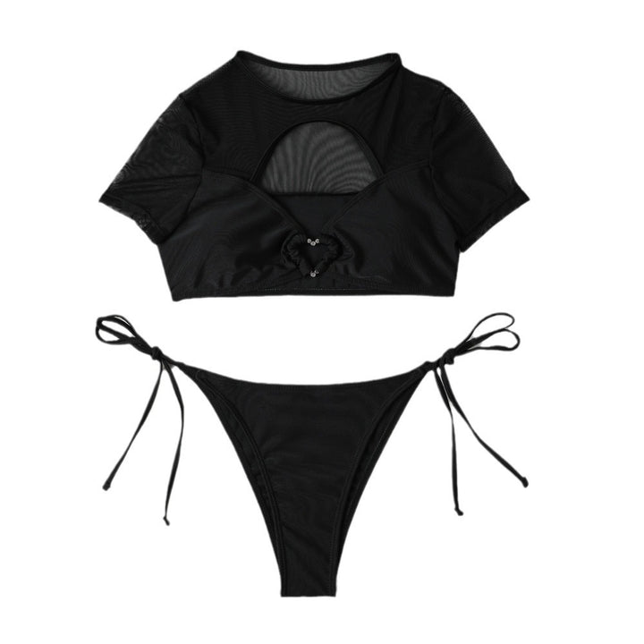 Dame Bikini-sæt med trendy cut-out og funklende hjerte-detaljer Stilla