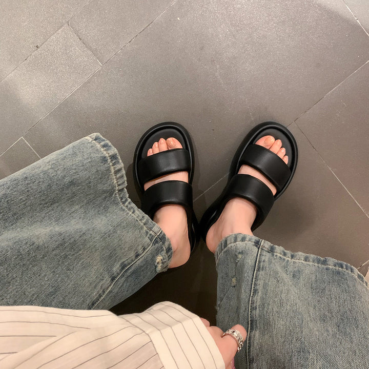 Dame Behagelige Åben-Tå-Sandaler med Justerbare Remme Stilla