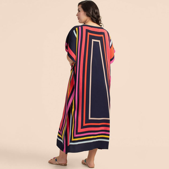 Dame moderner Kaftan med stilfuldt geometrisk design Stilla
