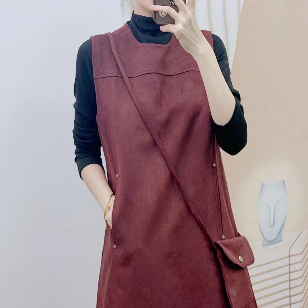 Damer Casual Jersey Kjole med elegant lommeudseende og raffinerede detaljer Stilla
