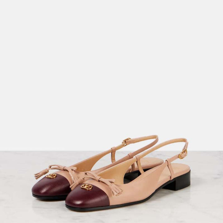 Femme Stilfulde Slingback Ballerinaer med Dekorativ Sløjfe Stilla