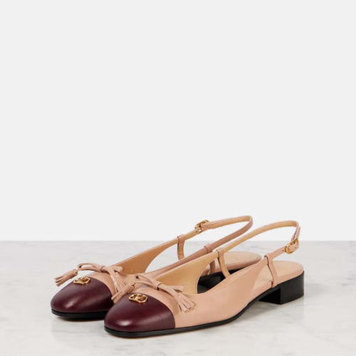 Femme Stilfulde Slingback Ballerinaer med Dekorativ Sløjfe Stilla
