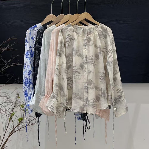Femme Letvægts Knap-Up Bluse Stilla