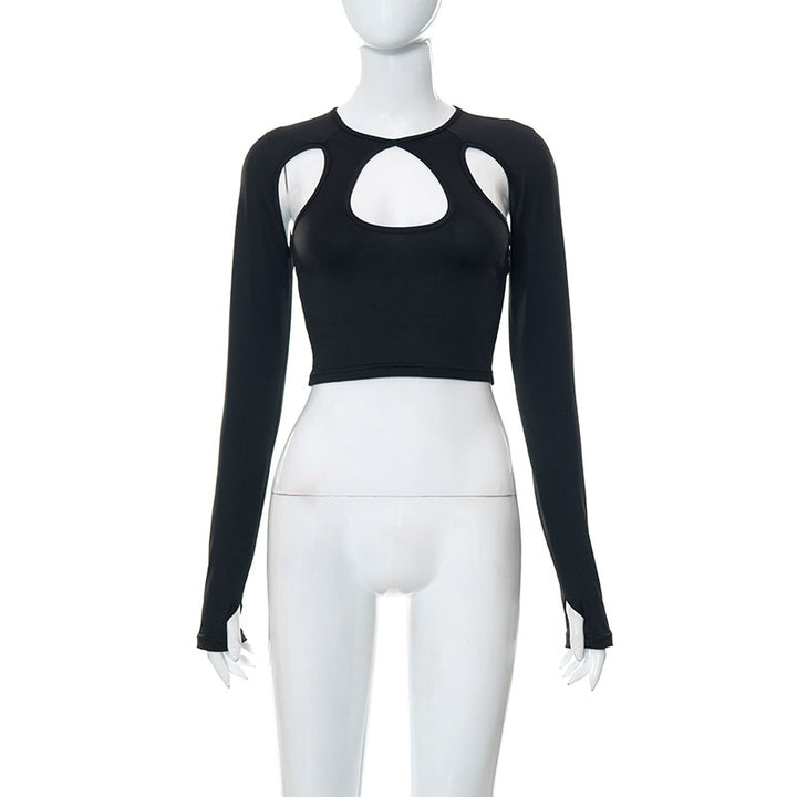 Dame Crop-Top med innovativt Cut-Out-design Stilla