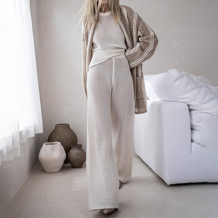 Dame strikdragt i afslappet boho-stil med løs pasform Stilla