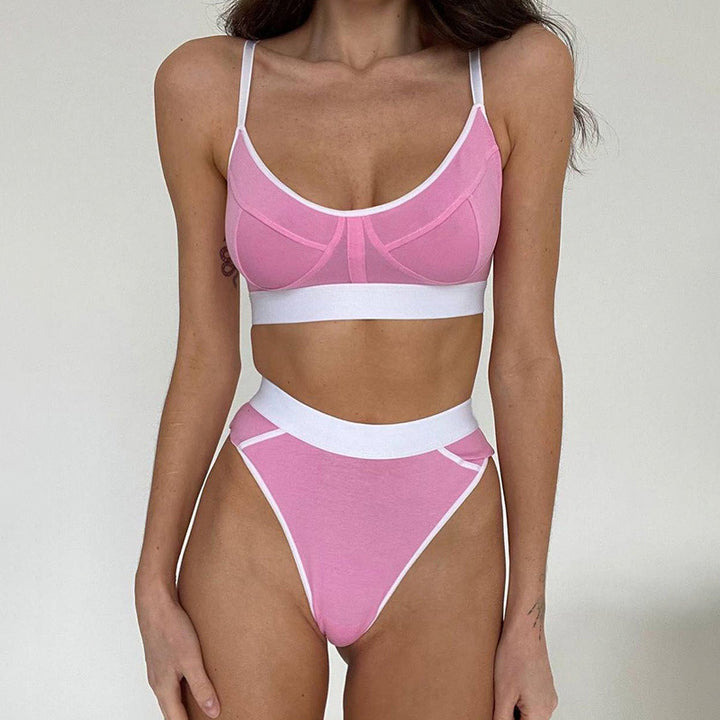 Dame Sport-BH og High-Waist-Slip Sæt Skovae