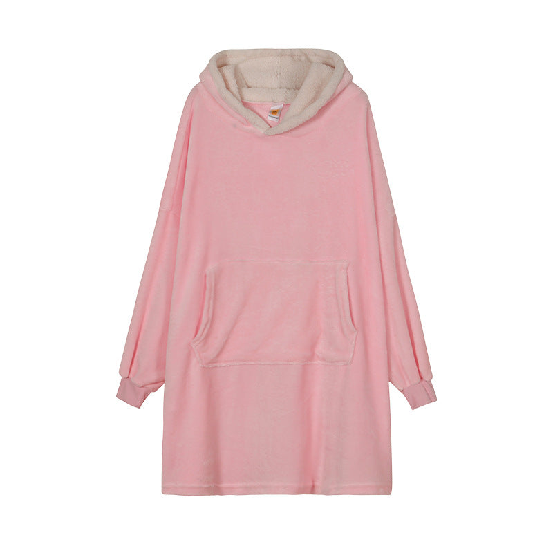 Femme Cozy Plush Hoodie Kjole Stilla
