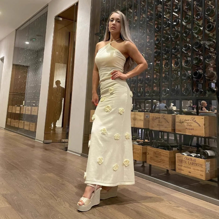 Dame Elegant Sommer maxikjole med floral detalje Stilla