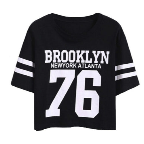 Kvinder Grafiktryk Cropped T-Shirt Stilla