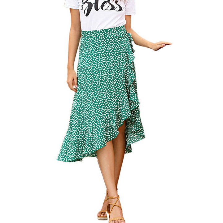 Femme Volant Saum Midi Skirt Stilla
