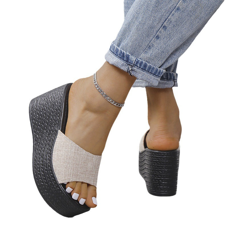 Dame Wedge-sandaler med elegant stofoverdel og skridsikker sål Stilla