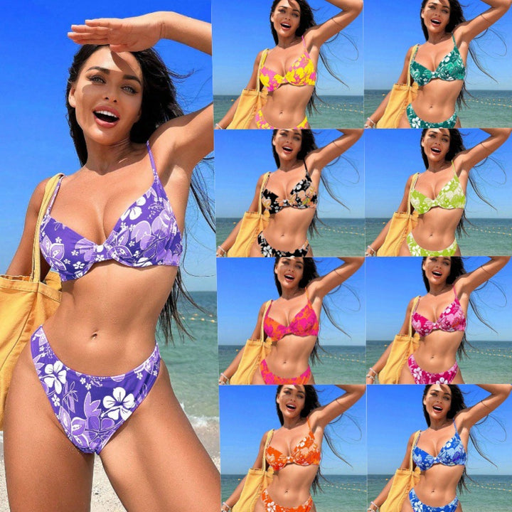 Dame blomster mønster bikini sæt Stilla