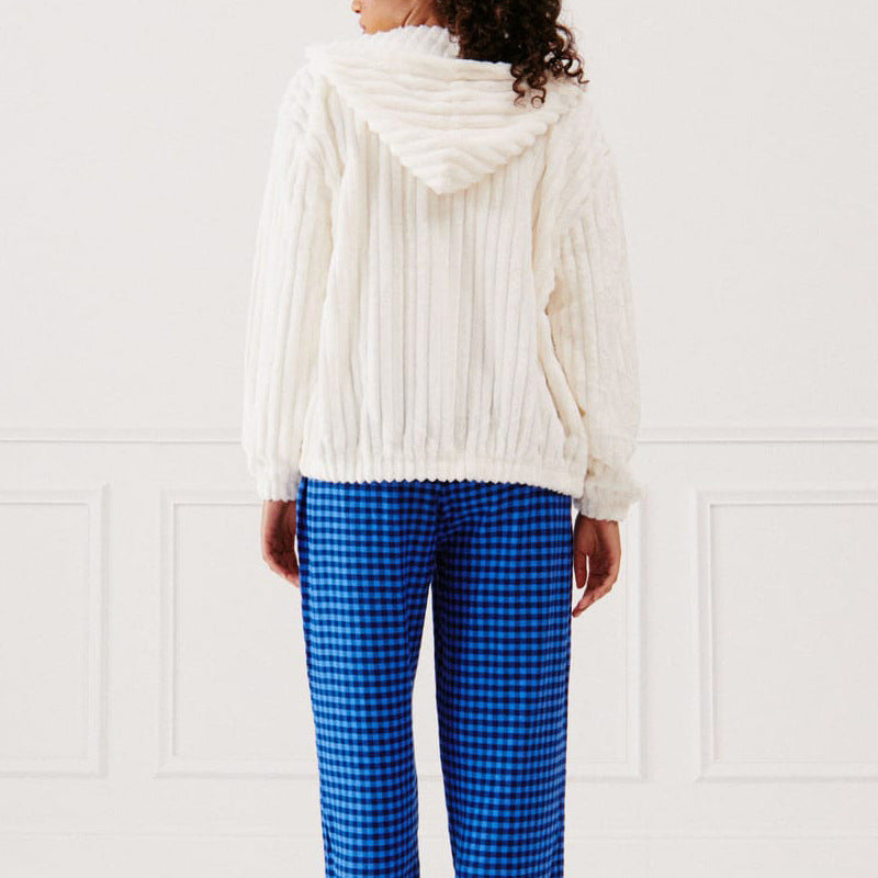 Dame fleece-jakke med strukturerede ribber og lommer Stilla