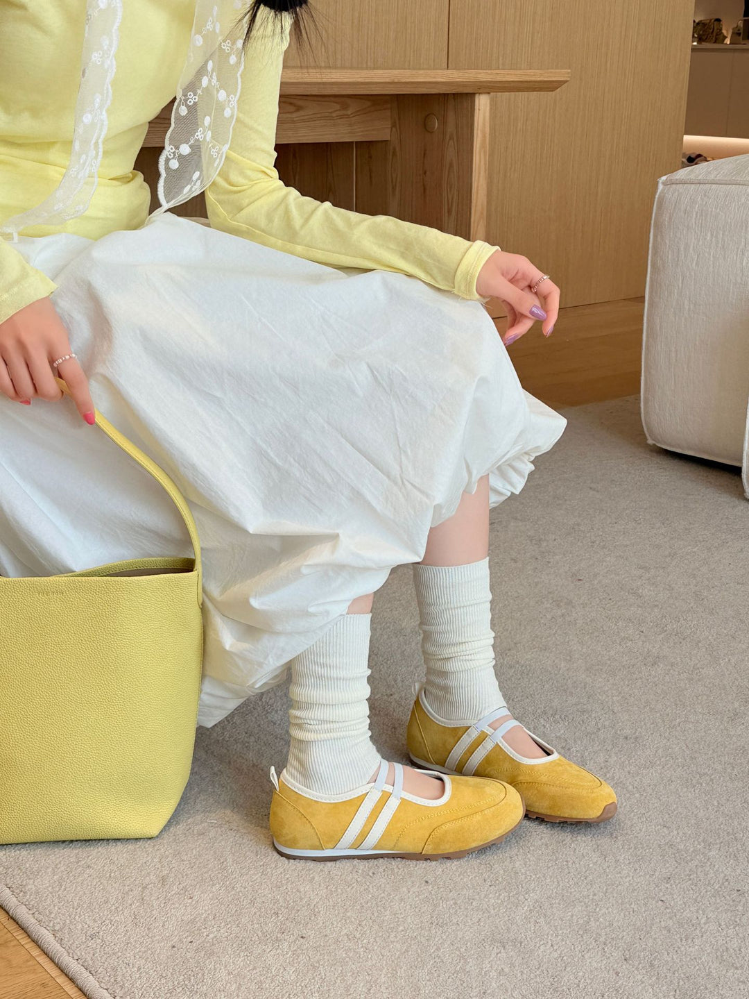 Dame Retro-inspirerede elegante Ballerinas Stilla
