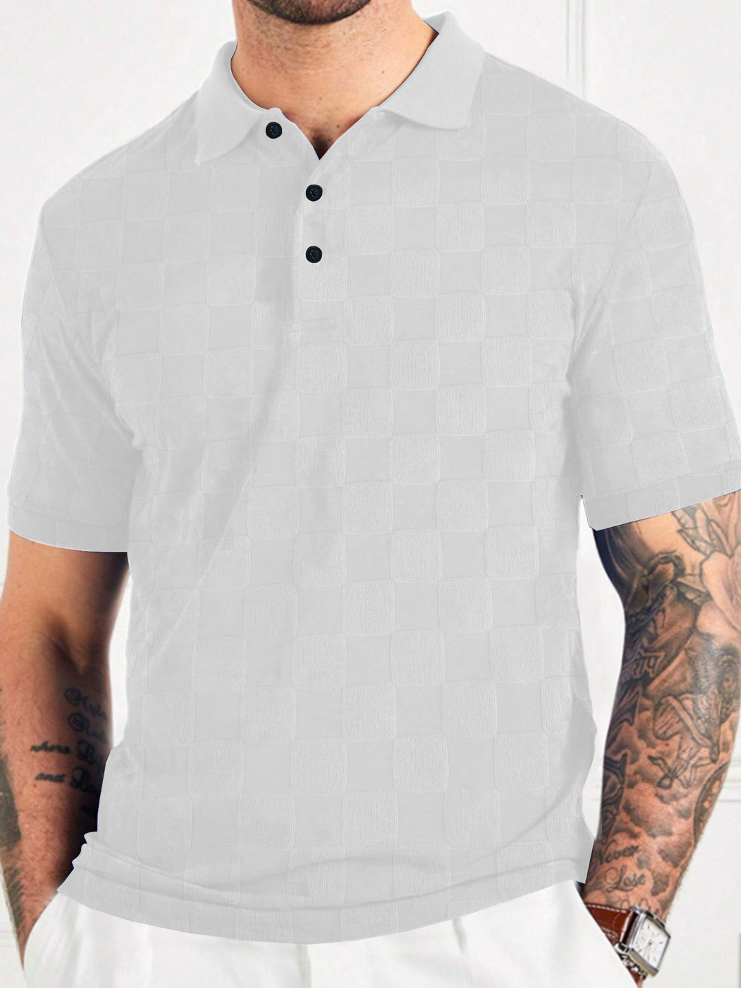 Herrer Polo skjorte med elegant struktureret design og åndbar teknologi Stilla
