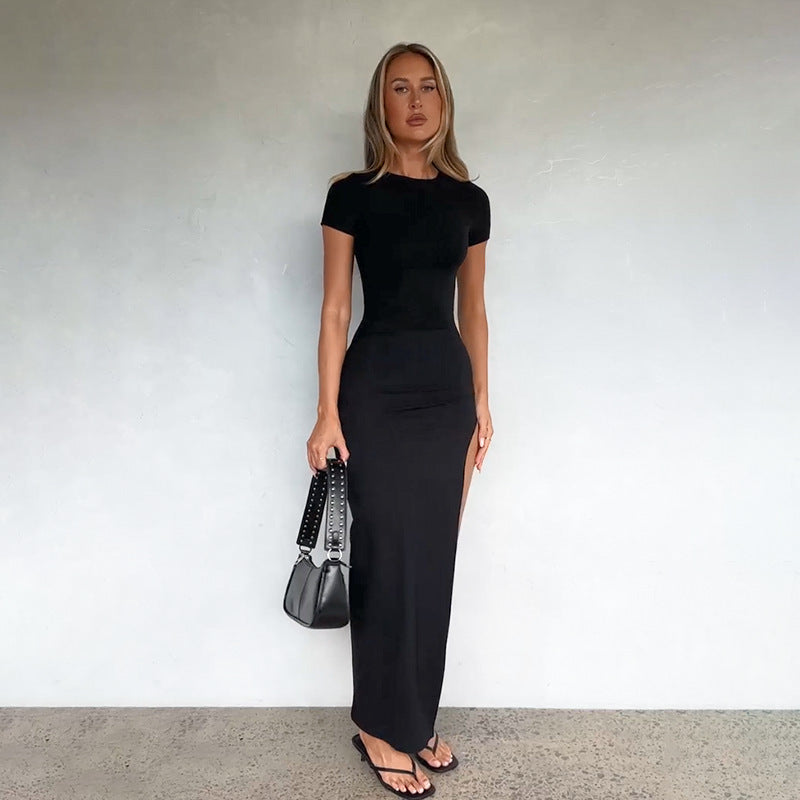 Damer Høj-split Bodycon Maxi Kjole Stilla