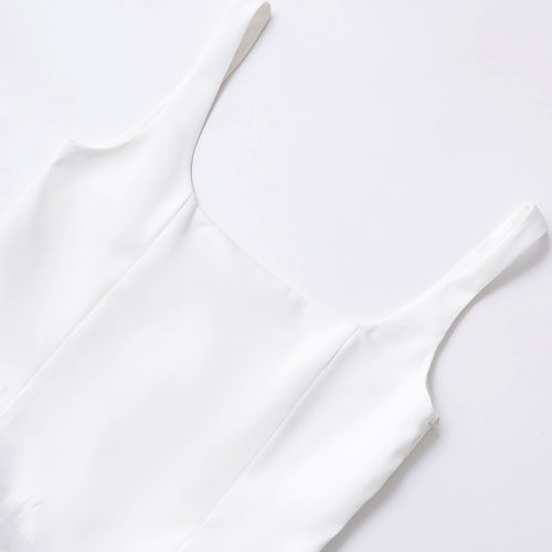 Femme Sleek Crop Top med Fjerkantet Kant Stilla