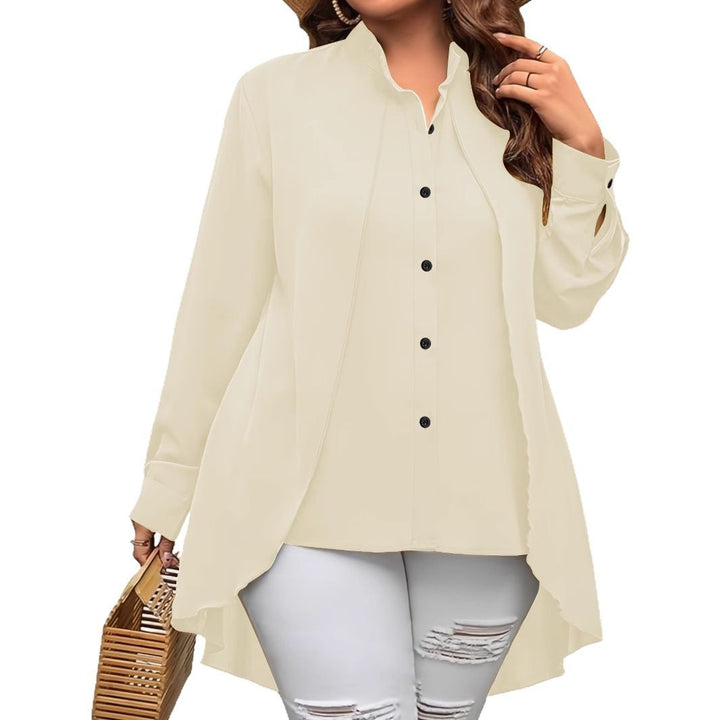 Dame Midi Blusejakke med asymmetrisk snit Stilla