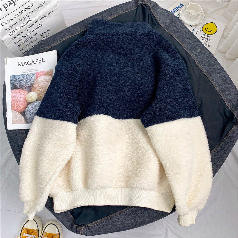 Femme Cozy Farveblok Fleece-Jakke Stilla