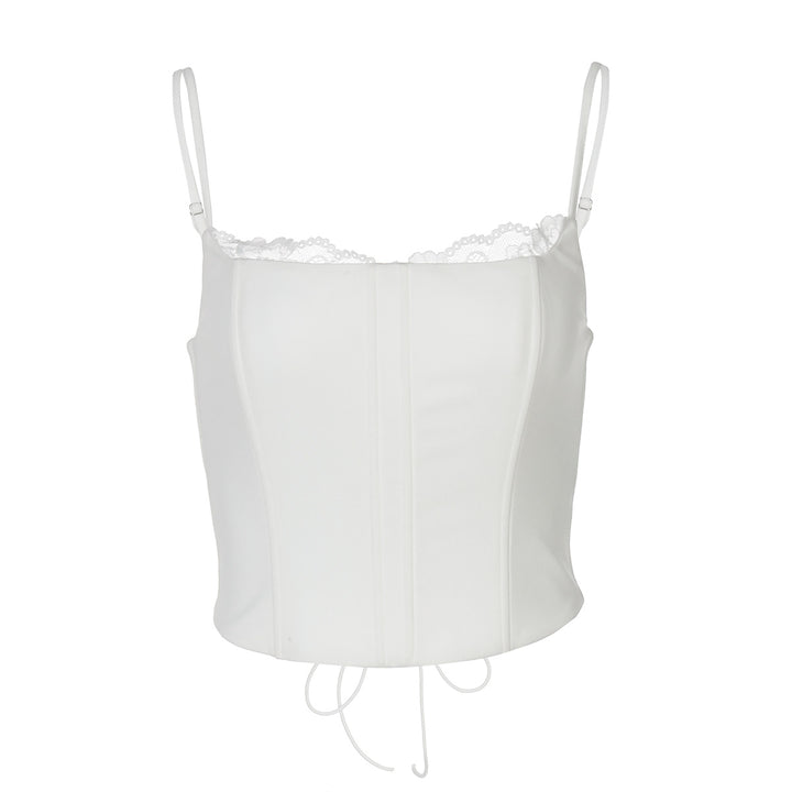 Dame Crop-Top med spidsedetail og tætsiddende snit Stilla