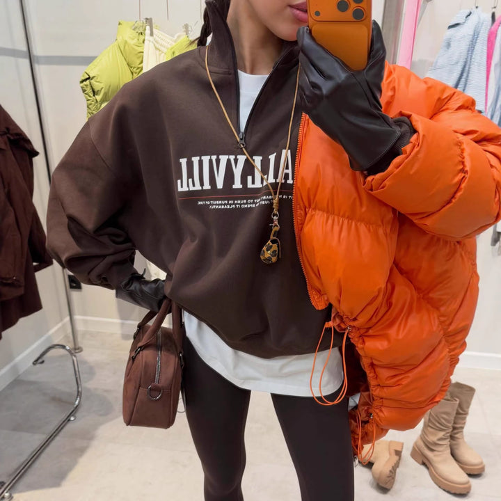 Kvinders sporty zip trøje i afslappet design Stilla
