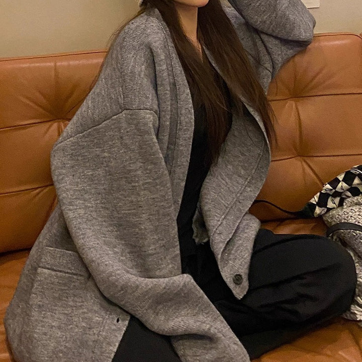 Damer Behagelig Oversized Strikfrakke Stilla