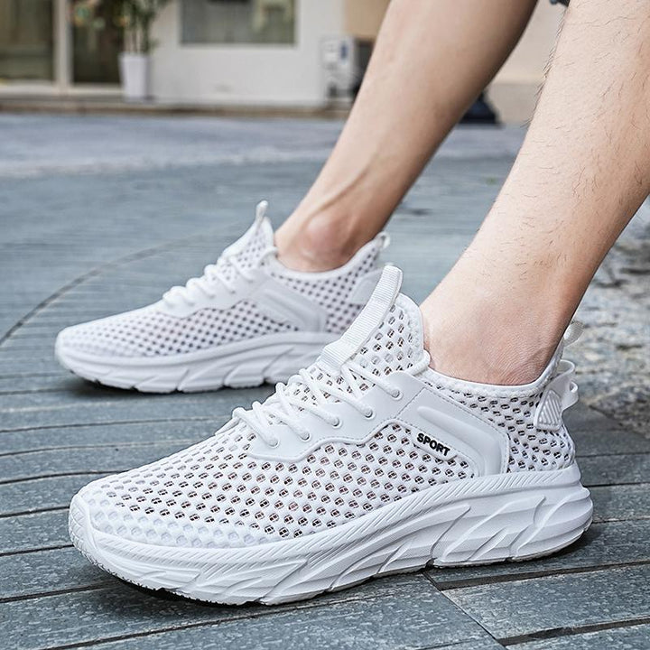 Herre Åndbare Mesh Sport Sneakers med Skridsikker Såle Stilla