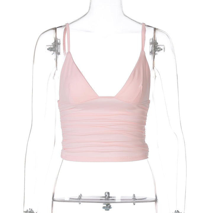 Dame Crop-Top med asymmetrisk snit og tætsiddende silhuet Skovae