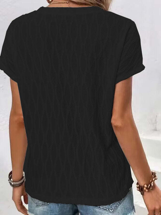 Dame Struktureret Twisted Front T-shirt Stilla