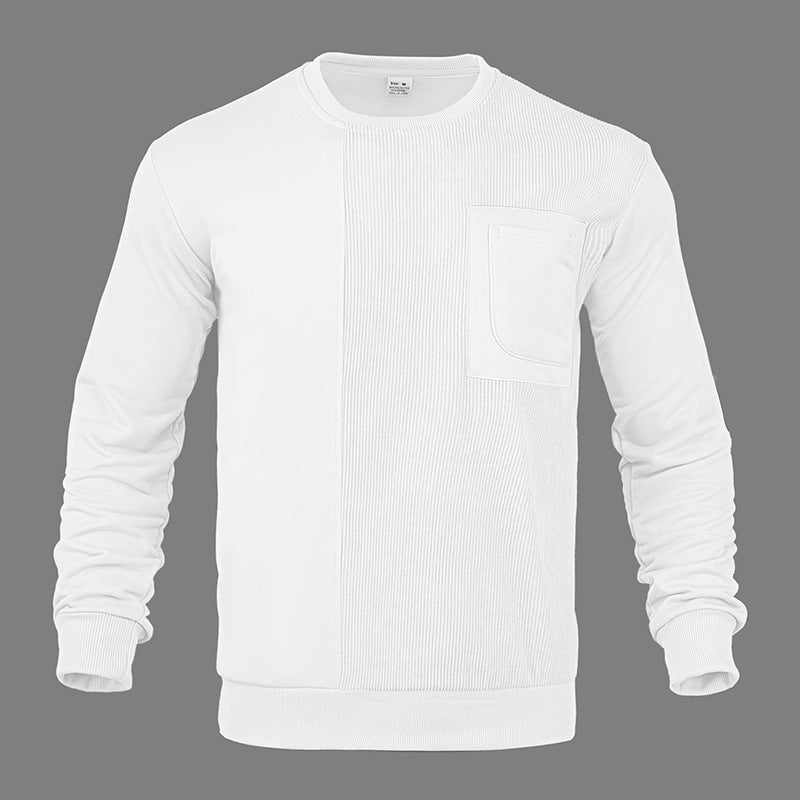 Herresweatshirt med struktureret overflade og moderne brystlomme Stilla