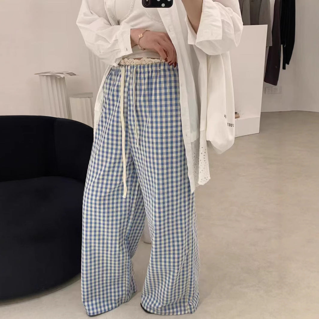 Femme Relaxed Fit Gingham Lounge Bukser Stilla