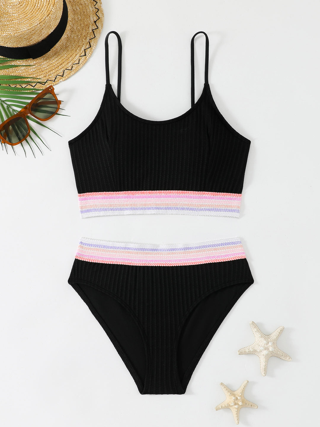 Dame Sporty Ribs Bikini Set Skovae