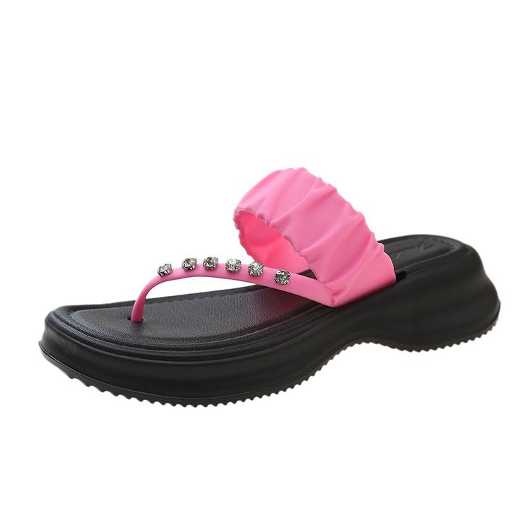 Dame Komfortable Tåseparator-Sandaler med glitrende accentuer og skridsikker sål Stilla