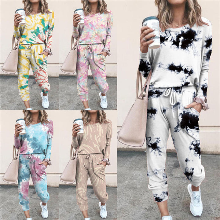 Femme Langærmet Tie-Dye Lounge Sæt Stilla